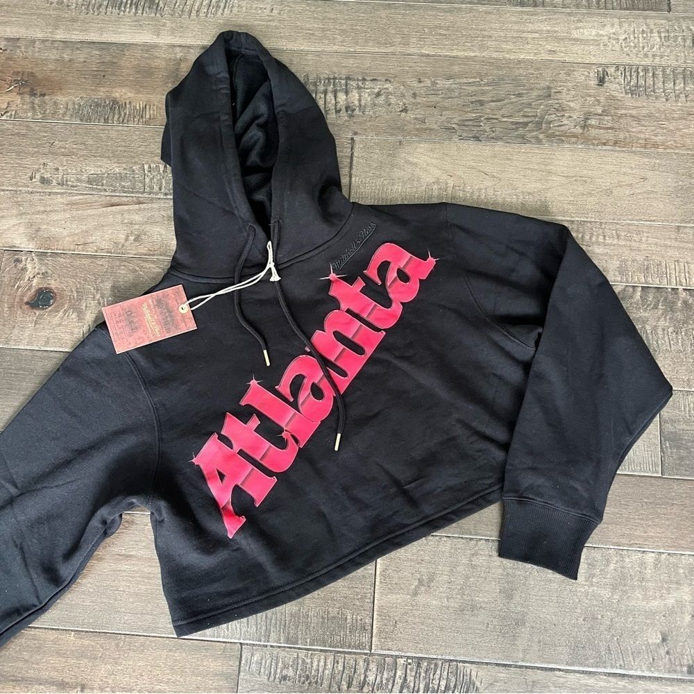 Mitchell & Ness Atlanta Hawks Big Face 4.0 Cropped Hoodie Women’s NBA Small